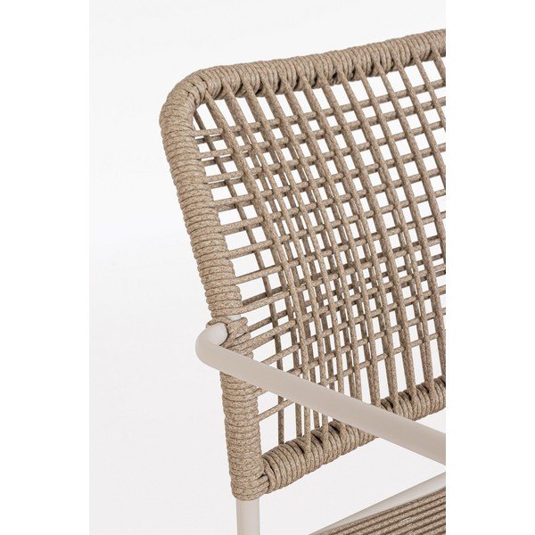 Beżowo-naturalne metalowe krzesło ogrodowe Jable – Bizzotto-image-1