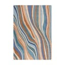 Niebieski wełniany dywan tkany ręcznie 160x230 cm Abstract Flow – Flair Rugs