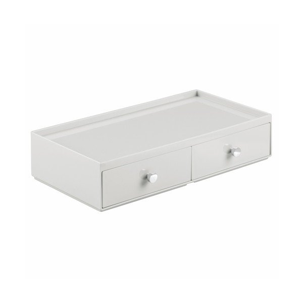Biały organizer z 2 szufladami InterDesign Desk-image-2