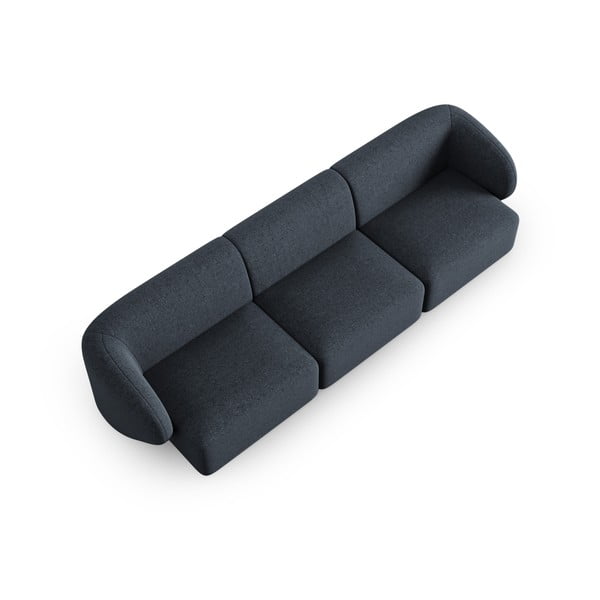 Niebieska sofa  z tkaniny szenilowej 266 cm Paolo – Milo Casa-image-1