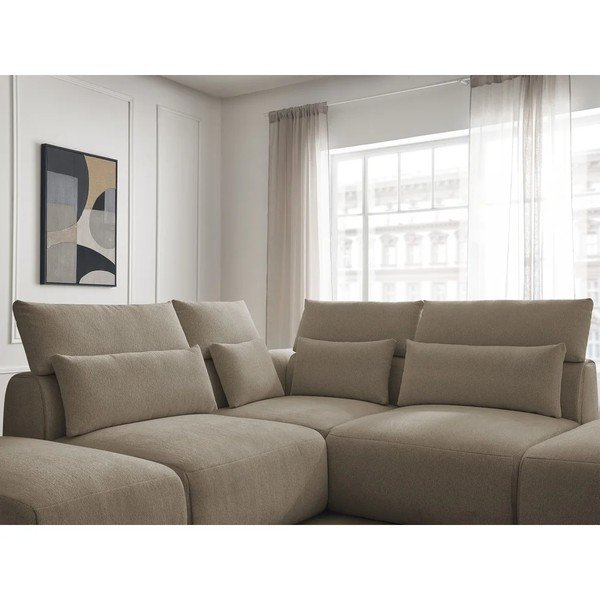 Szarobrązowy częściowo rozkładany narożnik modułowy Jana – Bobochic Paris-image-4