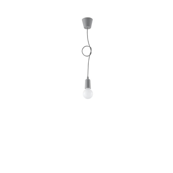Szara lampa wisząca ø 5 cm Rene – Nice Lamps