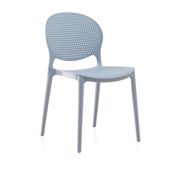 Jasnoniebieskie plastikowe krzesła zestaw 4 szt. Atlas – Geese