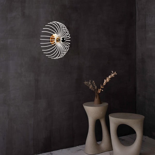 Biały kinkiet Opviq lights Aspendos, ø 36 cm-image-1