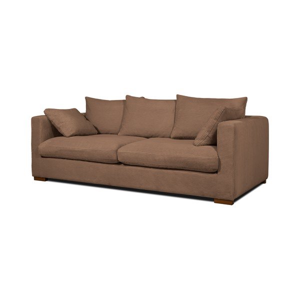 Jasnobrązowa sztruksowa sofa 220 cm Comfy – Scandic-image-2