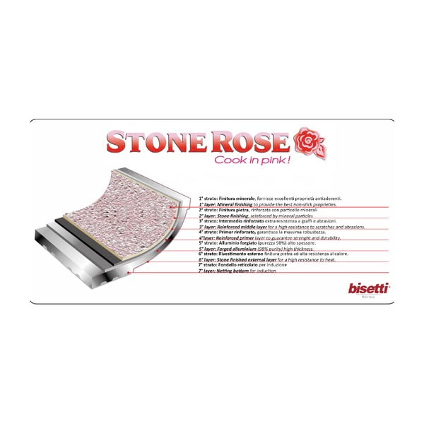 Garnek z pokrywką Bisetti Stonerose Rose Giuseppe, ø 24 cm-image-2