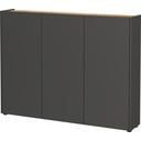 Antracytowa szafka w dekorze dębu 138x105x25 cm Libbiano – Germania