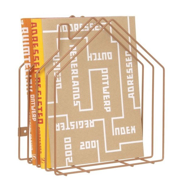 Stojak na gazety Present Time House Copper
