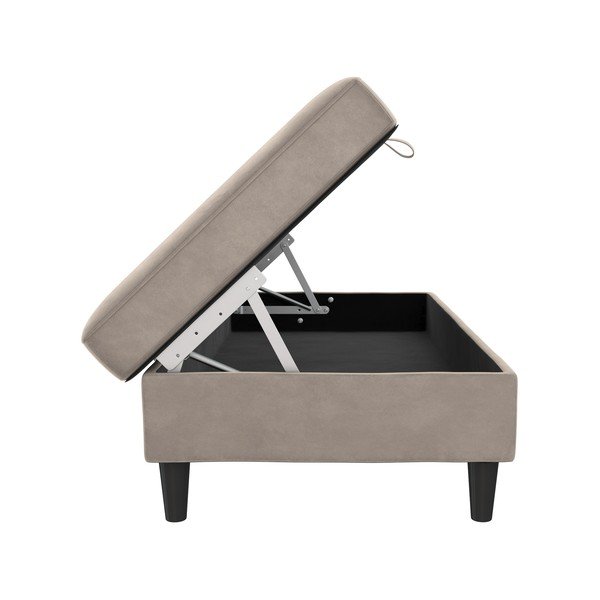 Szary aksamitny podnóżek Hartford – Støraa-image-3