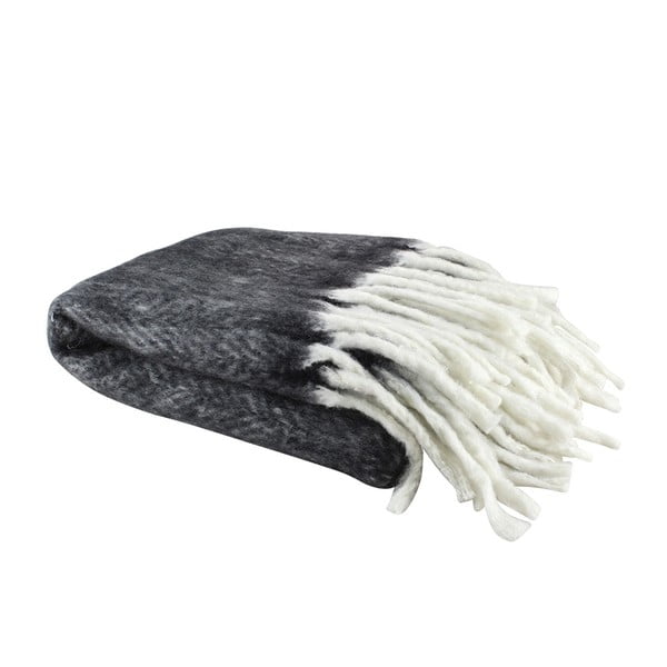 Wełniany pled Wool Black, 130x160 cm