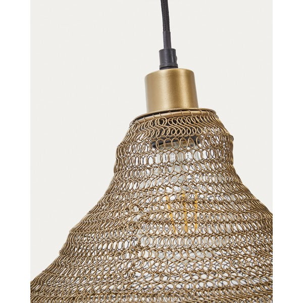 Lampa wisząca w kolorze złota z metalowym kloszem ø 48,5 cm Sarraco – Kave Home-image-3