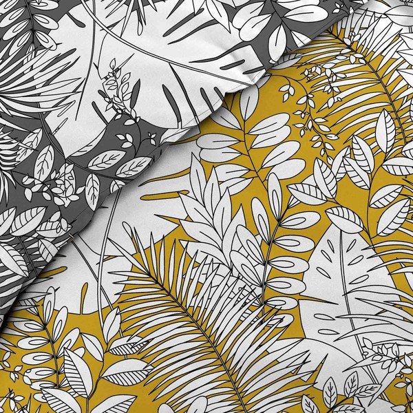 Żółta pościel dwuosobowa z mikrowłókna 240x220 cm Calaos – douceur d'intérieur-image-4