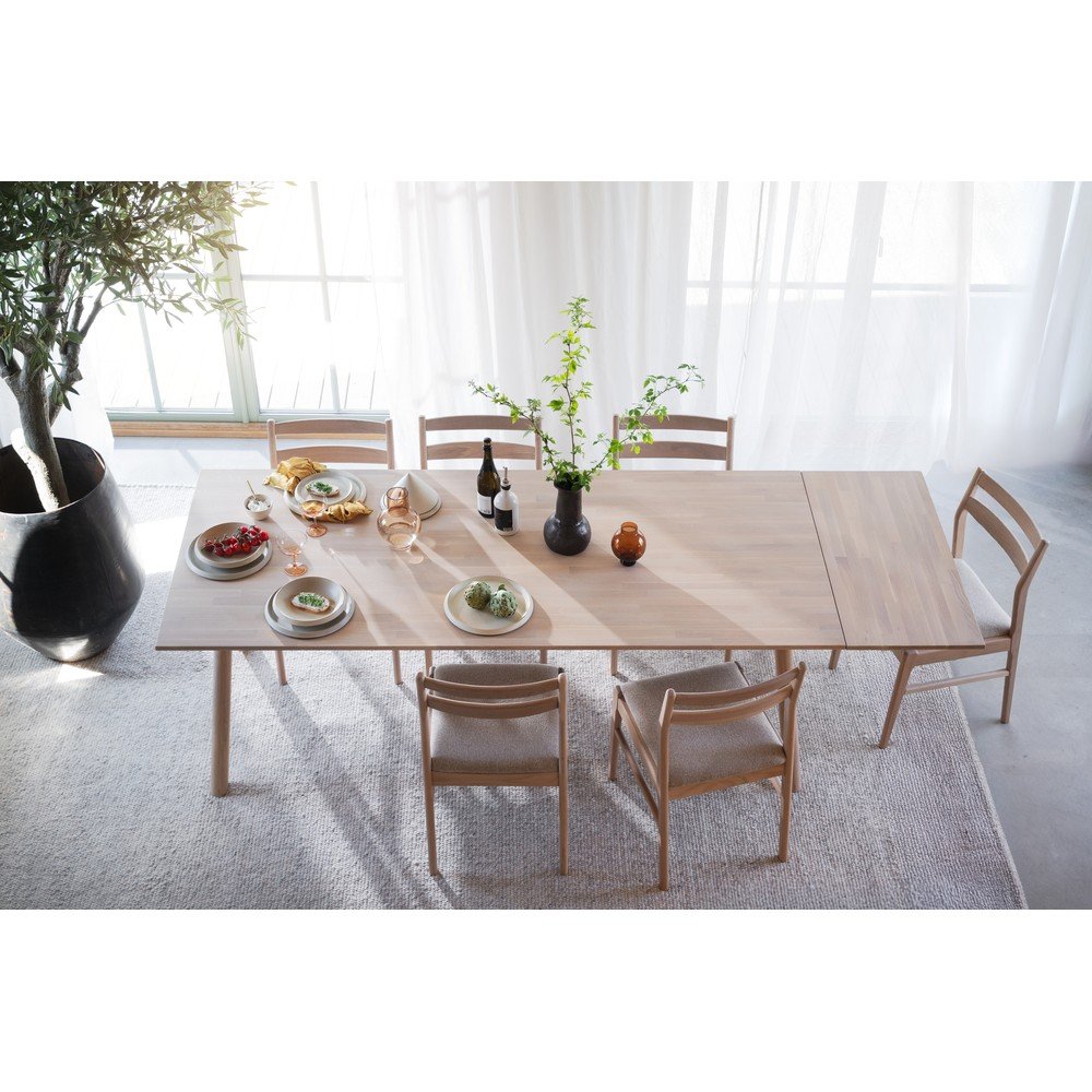 Rozkładany stół z litego drewna dębowego 95x220 cm Clapperton – Rowico (zdjęcie 4)