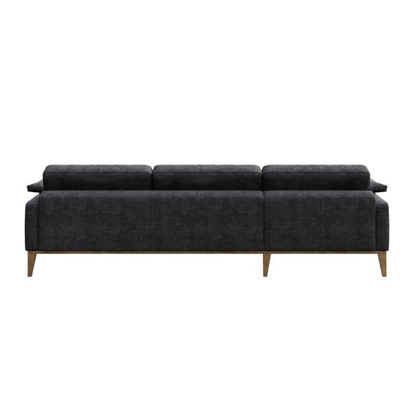 Ciemnoszara sofa z szezlongiem po prawej stronie MESONICA Musso-image-3