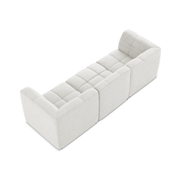 Biała sofa z materiału bouclé 255 cm Aloha – Makamii-image-3