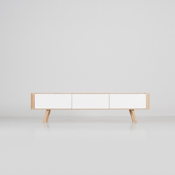 Dębowa szafka pod TV Gazzda Ena, 180x42x45 cm-image-3