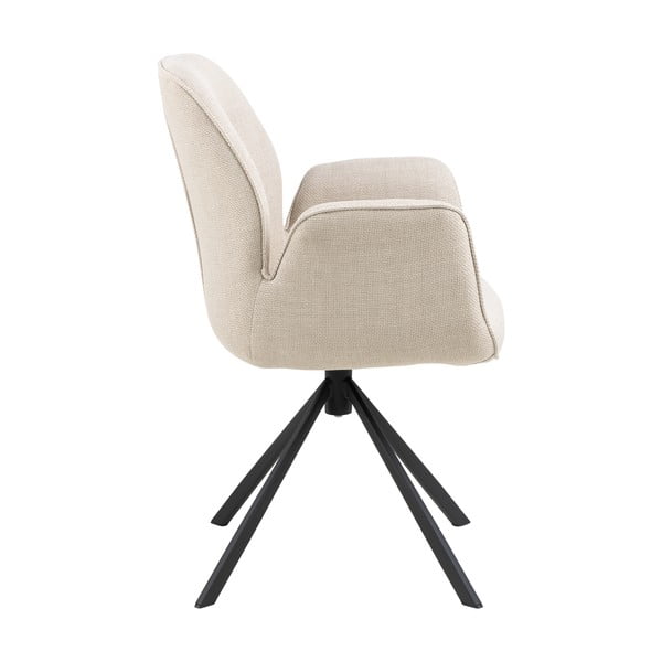 Kremowy tapicerowany fotel jadalniany Aura – Actona-image-4