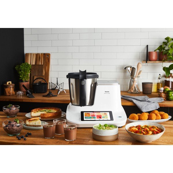 Robot gotujący w biało-srebrnym kolorze Click and Cook – Tefal-image-1