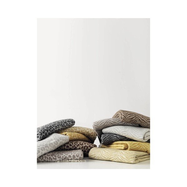 Brązowy pled z domieszką bawełny Euromant Tiger, 140x180 cm-image-2