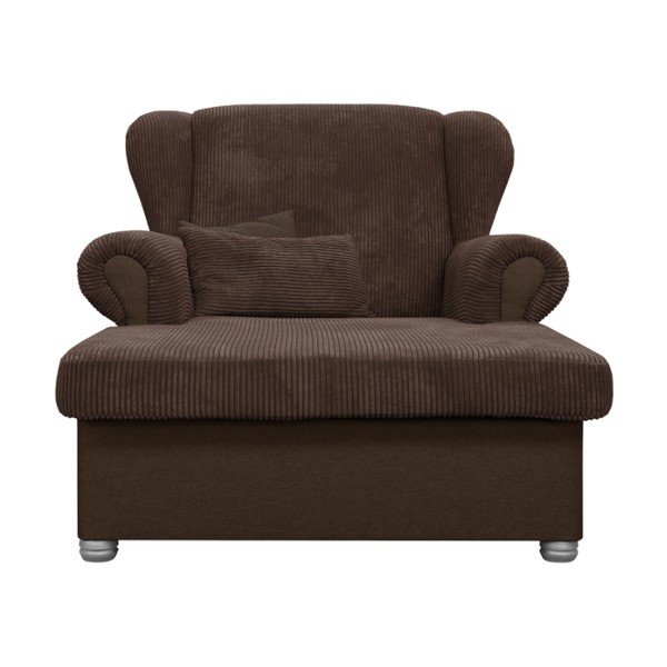 Ciemnobrązowy sztruksowy szezlong Lord – Ropez-image-1