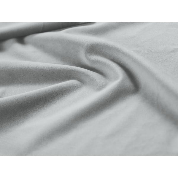 Jasnoszare tapicerowane łóżko dwuosobowe ze schowkiem/bez zagłówka ze stelażem 180x200 cm Susan – Micadoni -image-4