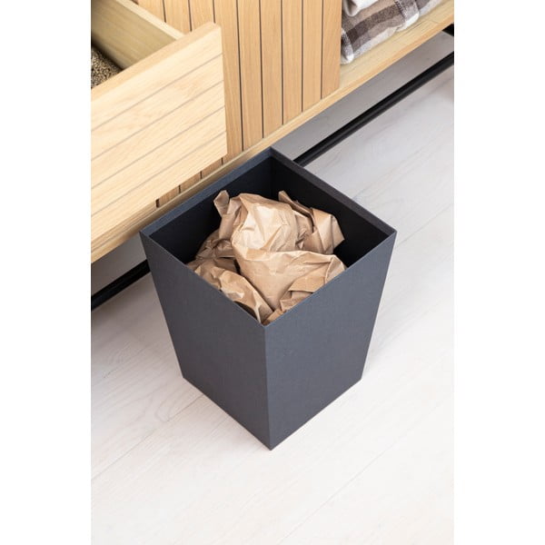 Czarny kosz na śmieci Sofia Canvas Paper Laminate – Bigso-image-2