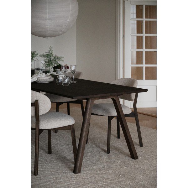 Rozkładany stół z litego drewna dębowego 95x220 cm Clapperton – Rowico-image-1