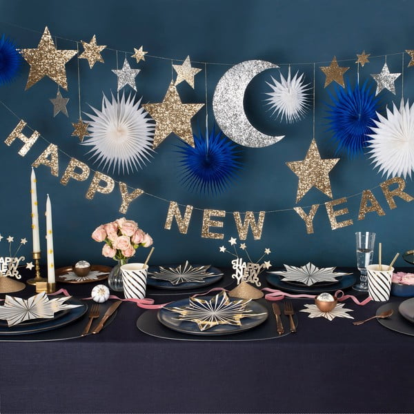 Czapeczki imprezowe zestaw 6 szt. Happy New Year – Meri Meri-image-1
