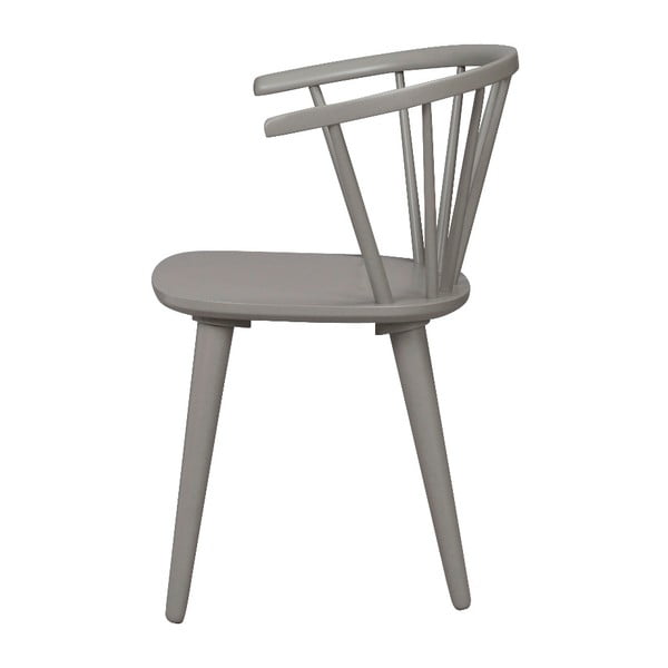 Jasnoszare krzesło do jadalni z drewna kauczukowca Rowico Carmen-image-4