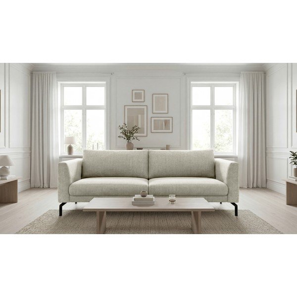 Beżowa sofa  z tkaniny szenilowej 216 cm Gomero – Scandic-image-1
