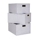 Jasnoszare kartonowe pojemniki zestaw 3 szt. Ture – Bigso Box of Sweden