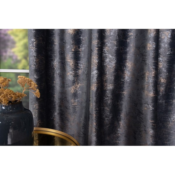 Antracytowa zasłona 140x260 cm Lhasa – Mendola Fabrics-image-3