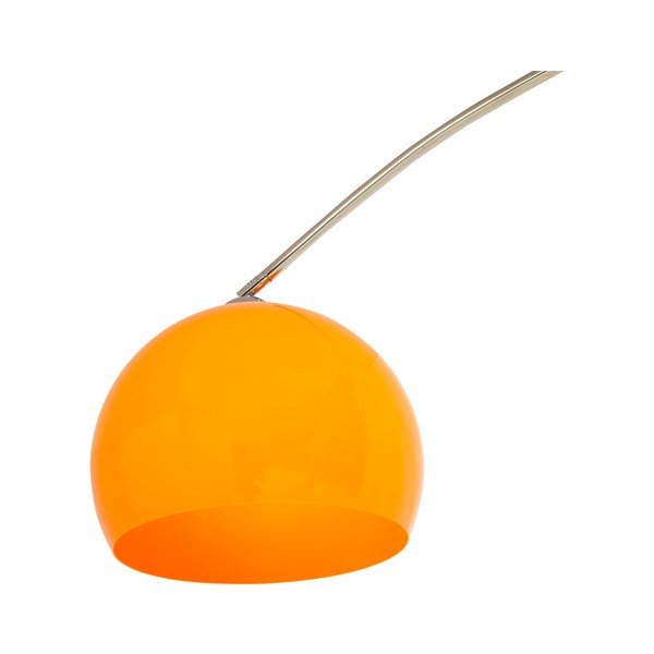 Stojąca lampa z pomarańczowym abażurem i marmurową podstawą Kokoon Loft-image-4