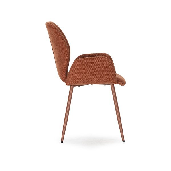 Tapicerowane fotele jadalniane zestaw 2 szt. w kolorze terakoty Ansu – Marckeric-image-4