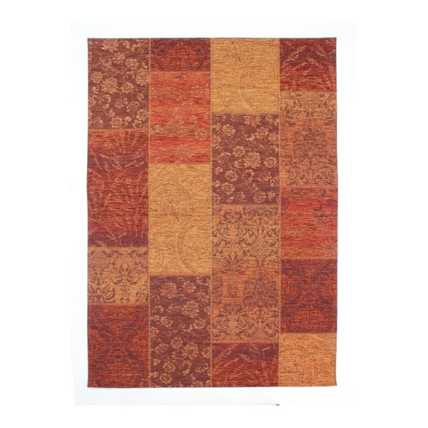 Czerwony dywan Flair Rugs Patchwork Chennile Terracotta, 120x170 cm