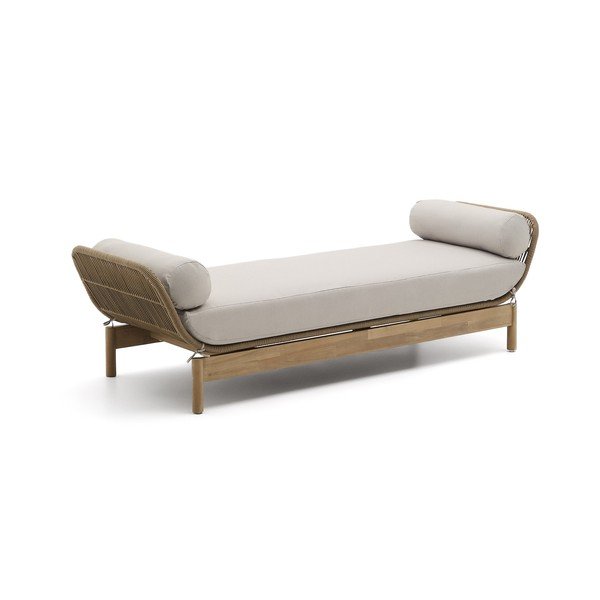 Sofa ogrodowa z litego drewna akacjowego w naturalnym kolorze Catalina – Kave Home-image-4