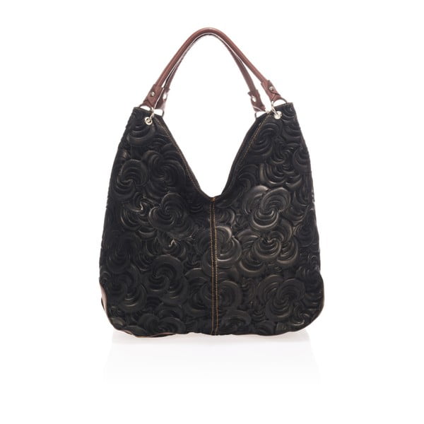 Czarna skórzana torebka Giorgio Costa Terst-image-1