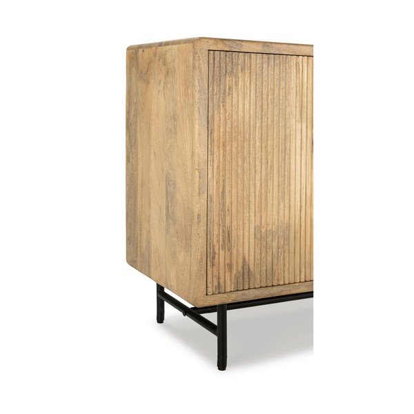 Komoda z litego drewna mango w naturalnym kolorze 190x85x40 cm Mundra – MOME-image-3