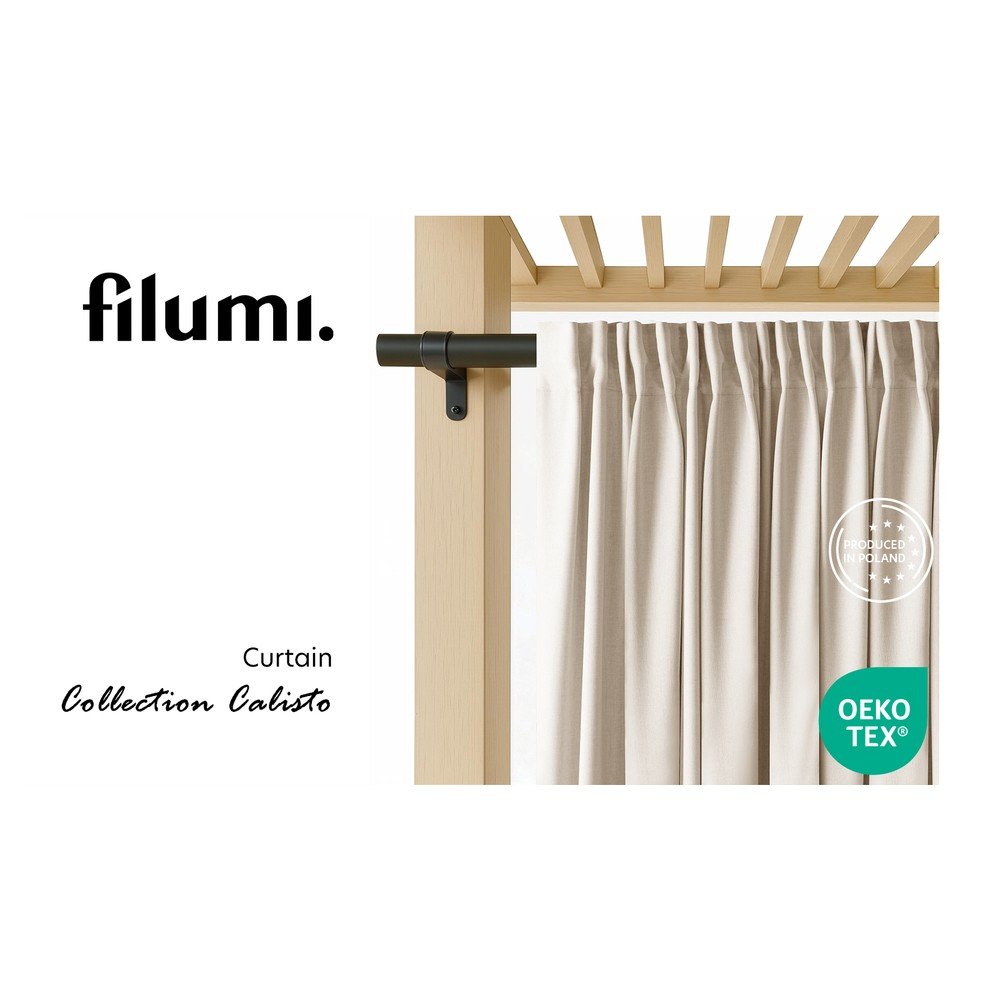 Kremowa zasłona częściowo zaciemniająca (dimout)/zewnętrzna 200x200 cm Calisto – Filumi (zdjęcie 5)
