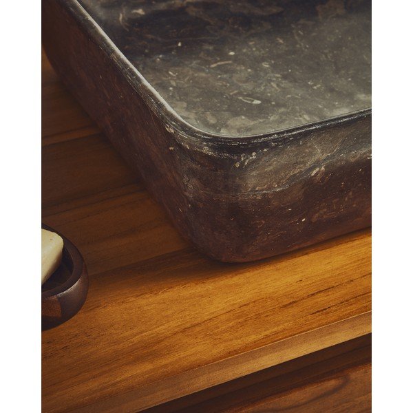 Szara kamienna umywalka 55x35 cm Darnen – Kave Home-image-2