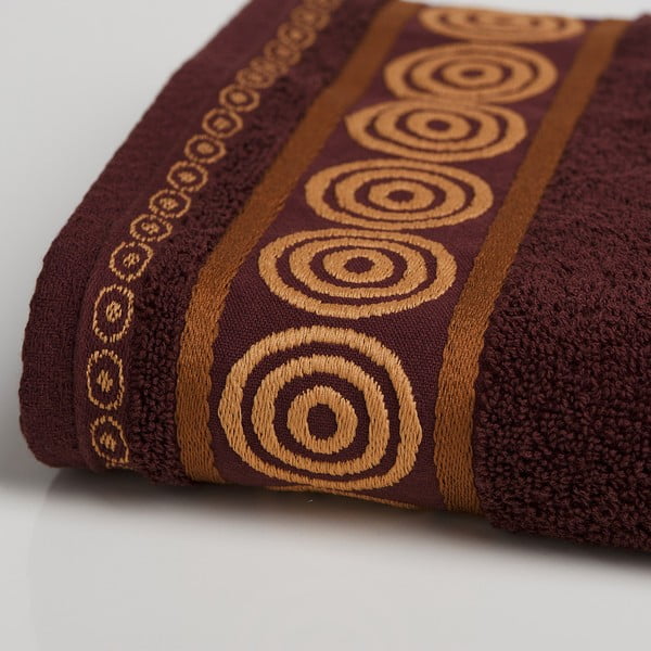 Ręcznik Fraza Rondo Brown, 70x140 cm