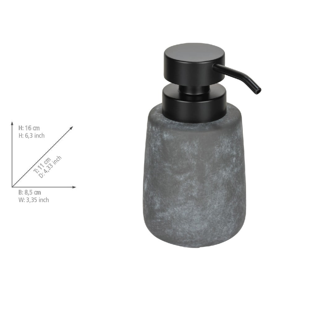 Szary dozownik do mydła ceramiczny 400 ml Sacile – Wenko (zdjęcie 5)