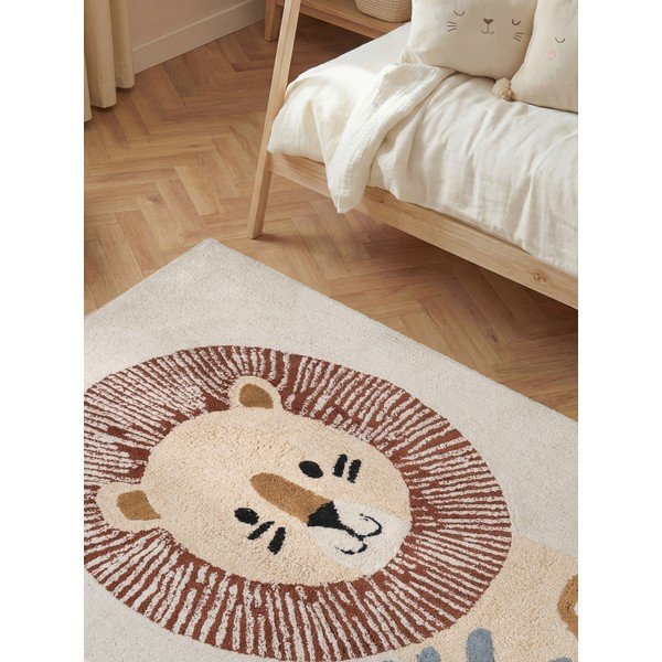 Kremowy bawełniany dywan dziecięcy odpowiedni do prania/tkany ręcznie 140x200 cm Snuggle Leander – Hanse Home-image-2