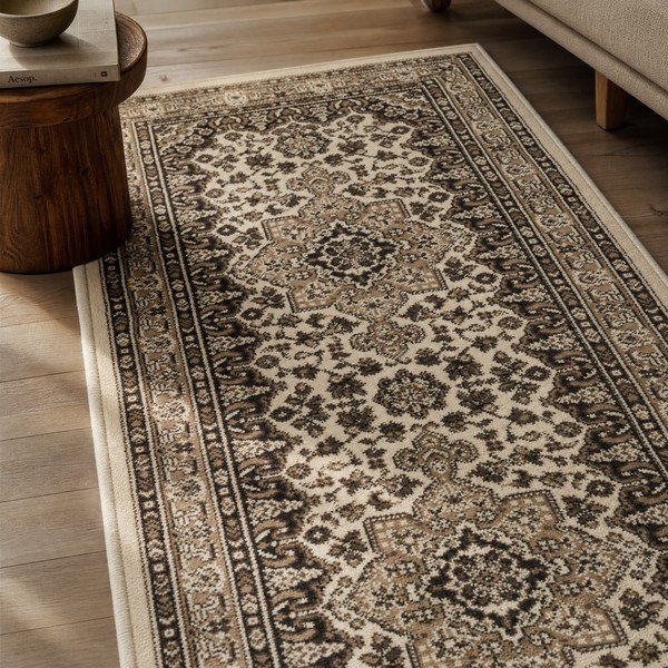 Beżowy chodnik Nouristan Parun Tabriz, 80x250 cm-image-1