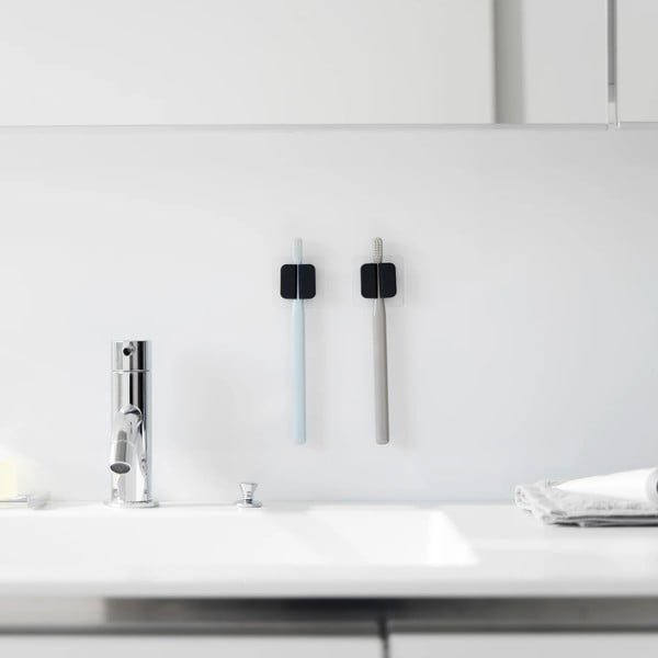 Czarne silikonowe uchwyty wielofunkcyjne zestaw 2 szt. Film Hook – YAMAZAKI-image-1