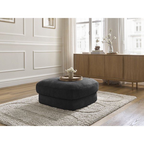 Czarny podnóżek z tkaniny szenilowej Leonore – Bobochic Paris-image-4