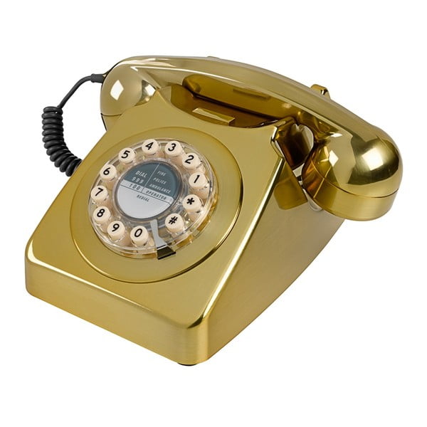 Telefon stacjonarny w stylu retro Serie 746 Brushed Brass