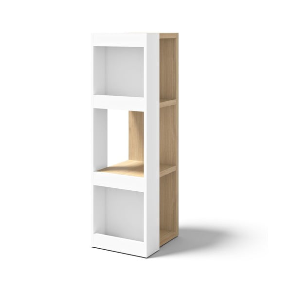 Biały regał w dekorze dębu 40x114 cm Ella – TemaHome-image-1