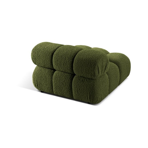 Zielony moduł sofy z materiału bouclé (moduł środkowy) Bellis – Micadoni Home-image-4