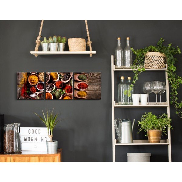 Zestaw 3 obrazów Styler Glasspik Set Spices Tres-image-2